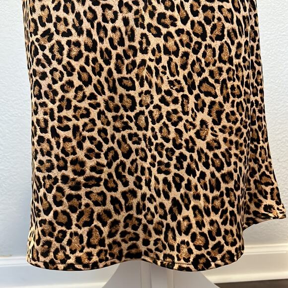Blue Jasmine Leopard Slip Dress - Size L NWOT - Picture 5 of 8